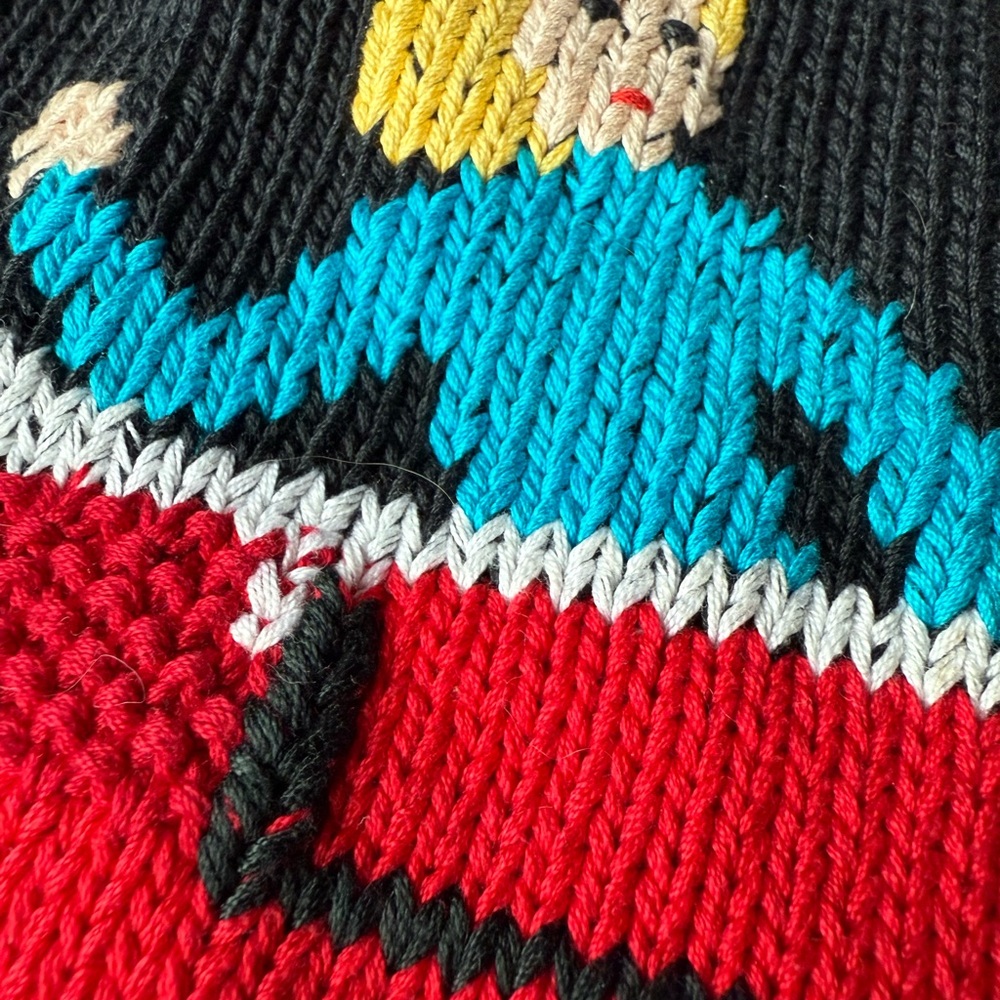 Berek vintage Festive Black Christmas Sweater with Santa Design - Picture 12 of 16